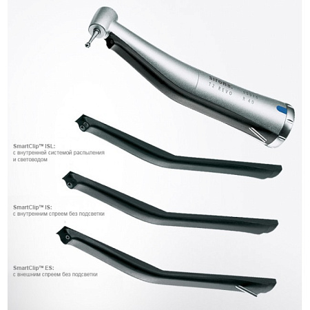 SIRONA T2 REVO R 6 ES - понижающий угловой наконечник с наружной подачей спрея, без света, 6:1